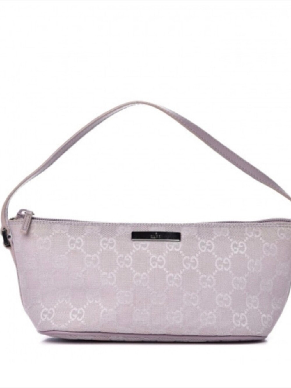 GUCCI Boat Pochette in Lilac. 